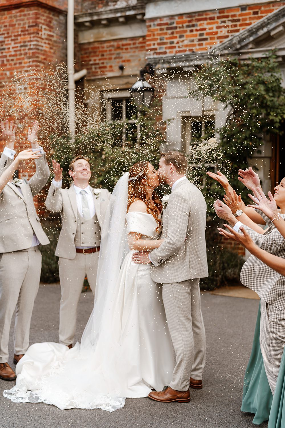 Lainston House Wedding Chloe Caldwell Photography Confetti Throw