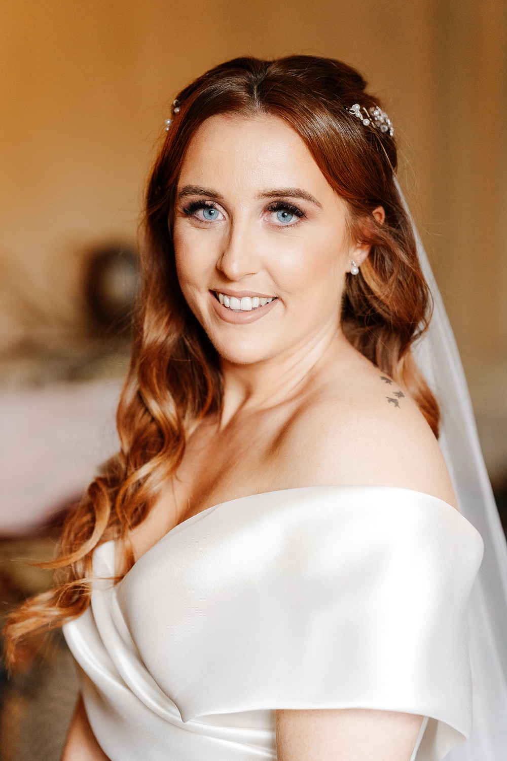 Bride Make Up Dewy Lainston House Wedding Chloe Caldwell Photography