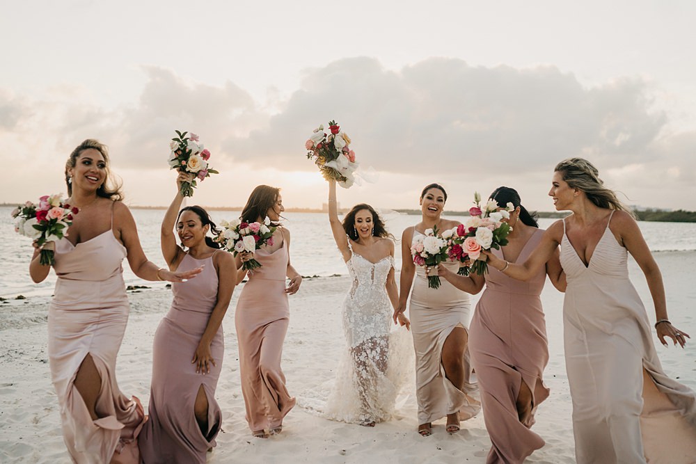 Mismatched Bridesmaid Dress Idea Pale Pink Kape Photography