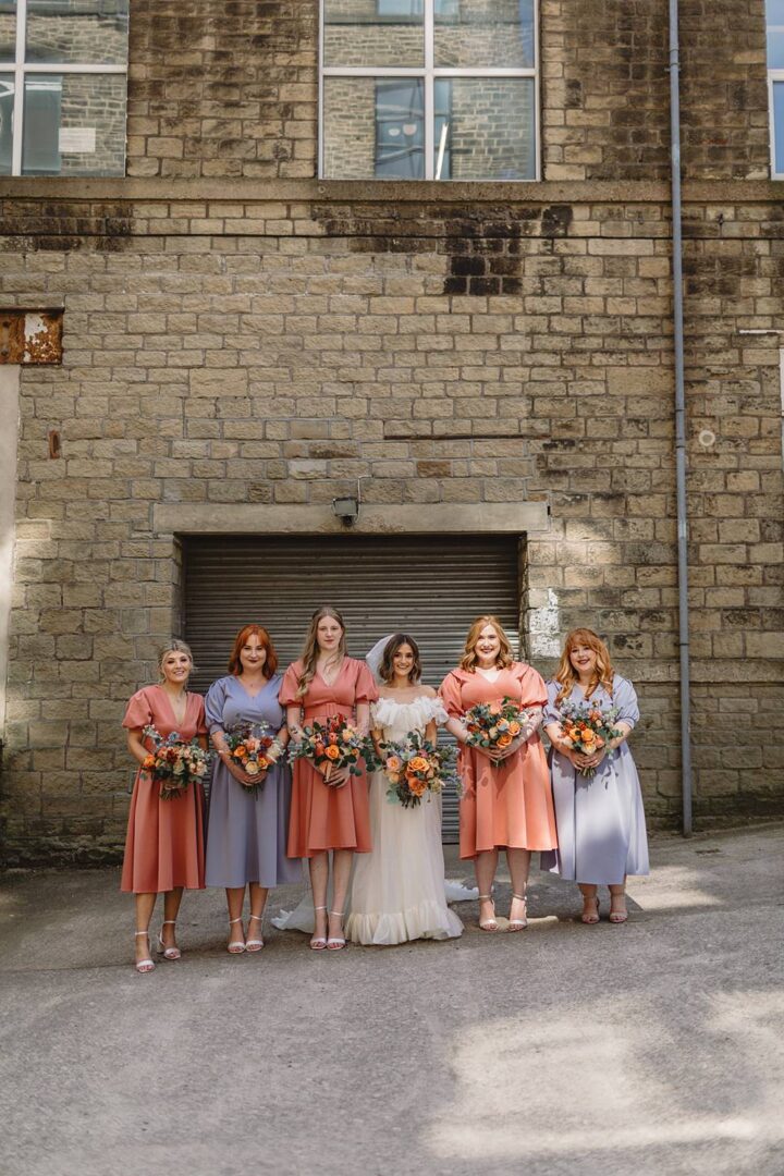 Mismatched Bridesmaid Dress Ideas Coral Lilac Louise Barry Photographer