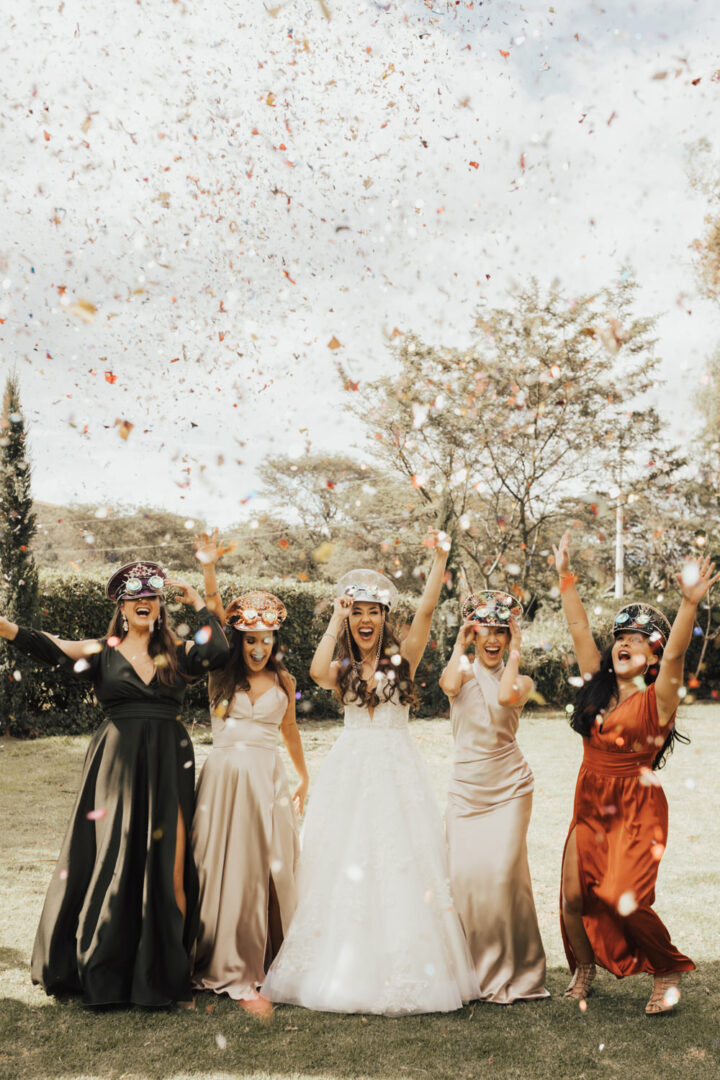 Mismatched Bridesmaid Dresses Black Taupe Rust Michelle Agurto
