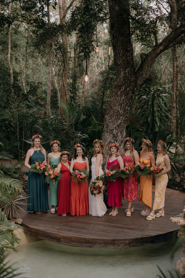 Mismatched Bridesmaid Dresses Colourful Pablo Laguia
