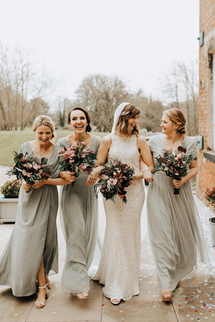 Mismatched Bridesmaid Dresses Light Green Maid of Honour Wyldbee Photography