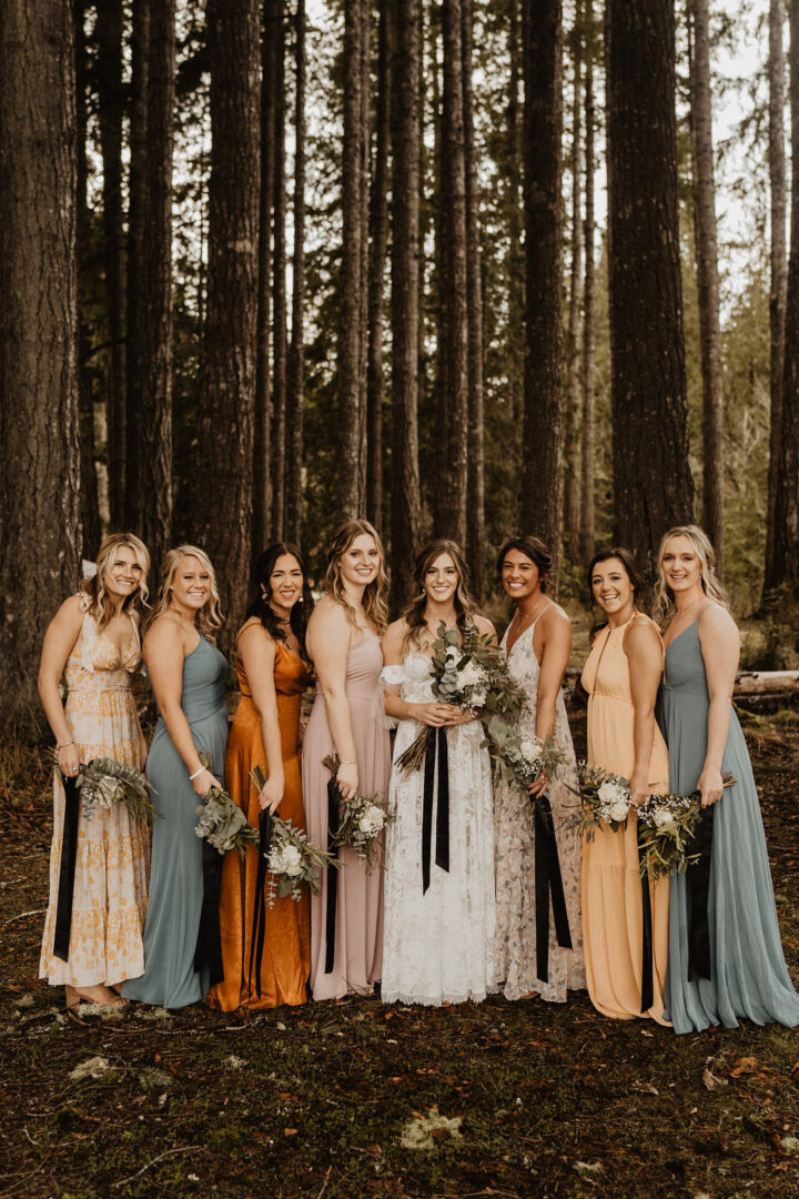 Mismatched Bridesmaid Dresses Tonal Claudia Noelle Photography