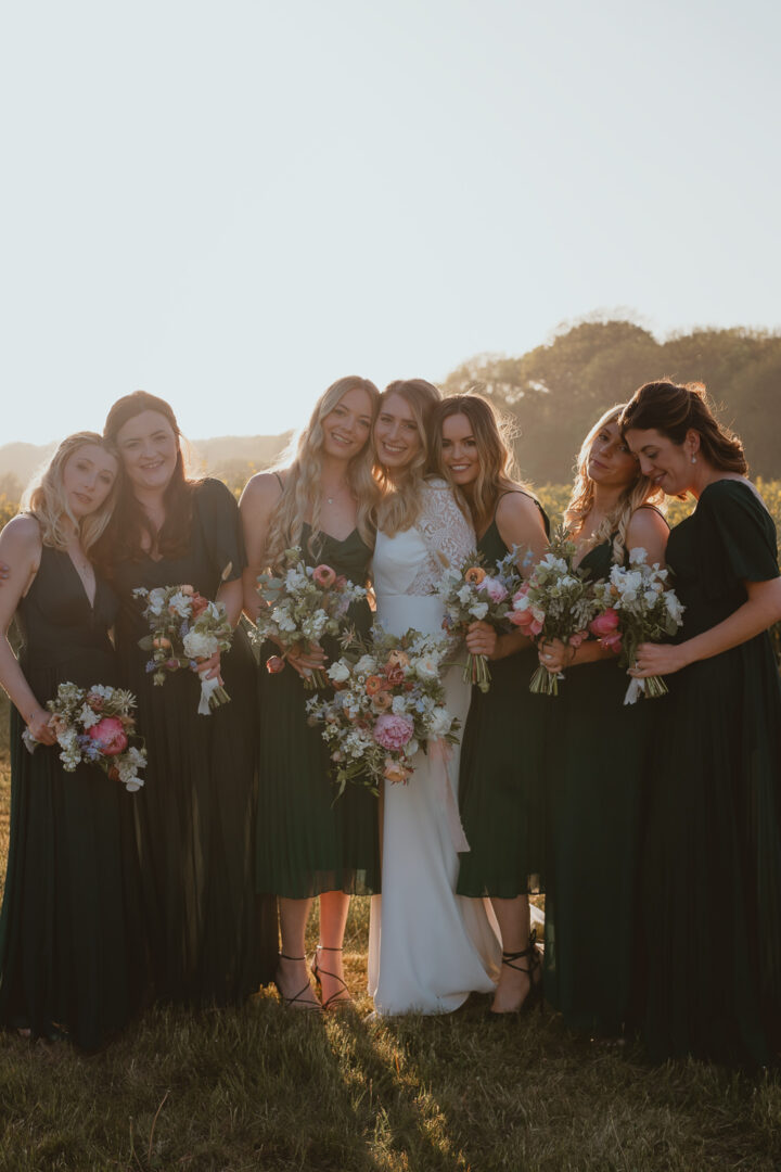 Mismatched Green Bridesmaid Dresses Georgia Rachael
