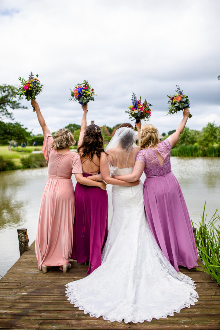 Mismatched Pink Purple Bridesmaid Dresses Ombre Livvy Hukins