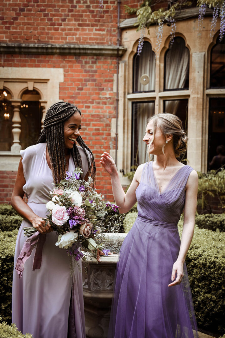Mismatched Purple Bridesmaid Dresses Emily Montay