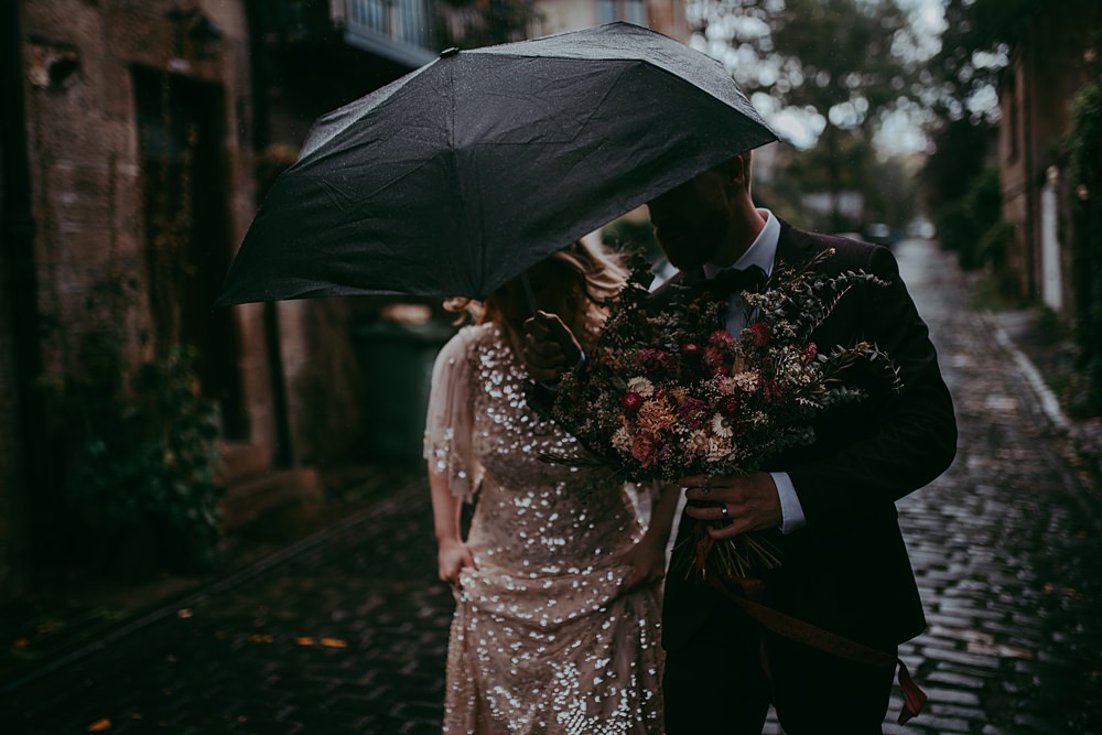 Umbrella Oran Mor Wedding Pocket Square Photography