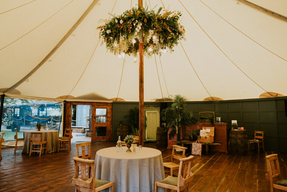 Marquee Tent Greenery Decor Small Woodland Wedding Joanna Nicole Photography