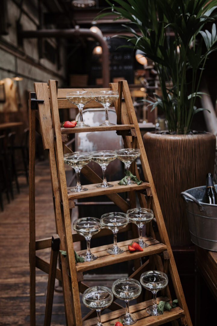 Wedding Ladder Drinks Cocktails Siobhan Amy Photography