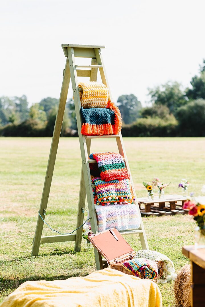 Wedding Ladder Idea Blanket Storage Fiona Kelly Photography
