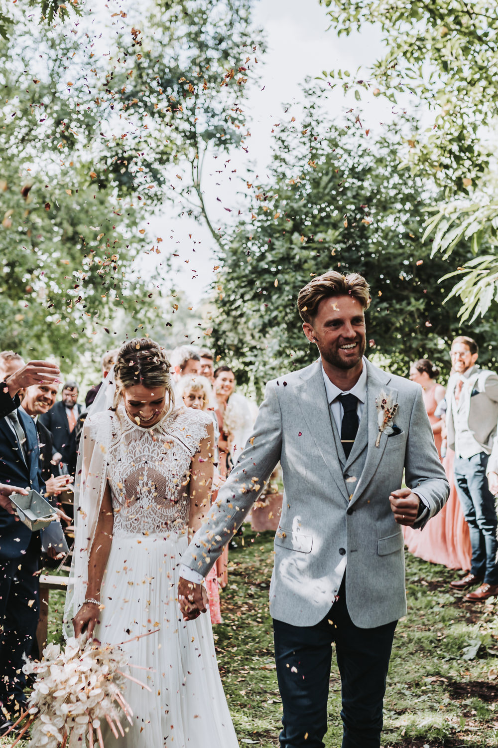 Confetti Throw Yurt Village Wedding Mollie McAusland Photography