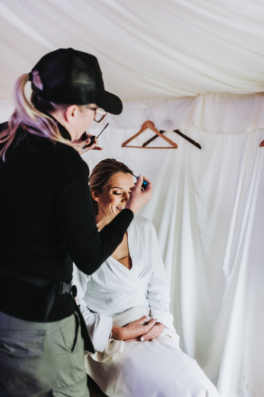 Bride Makeup Yurt Village Wedding Mollie McAusland Photography