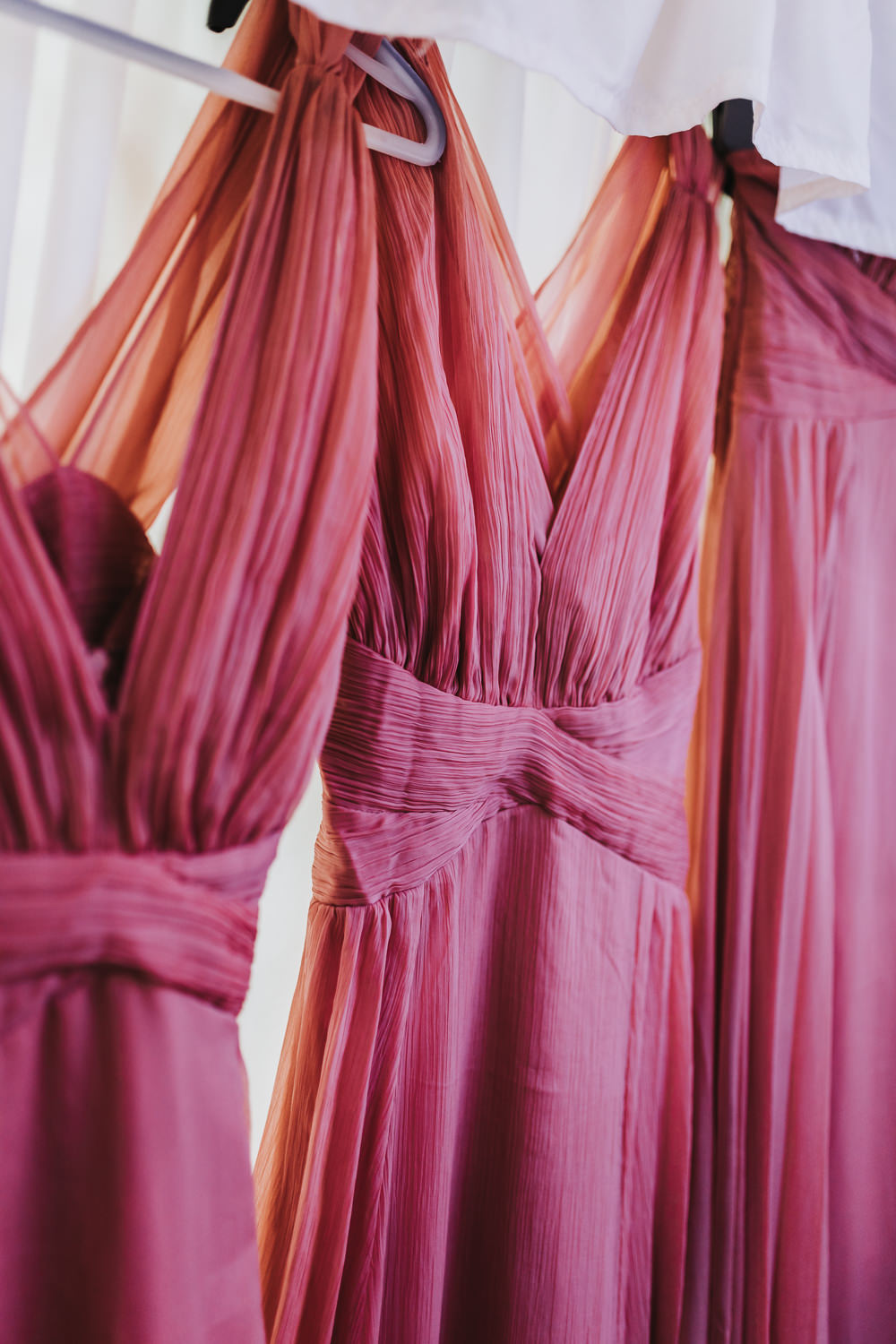 Pink Bridesmaid Dresses Yurt Village Wedding Mollie McAusland Photography