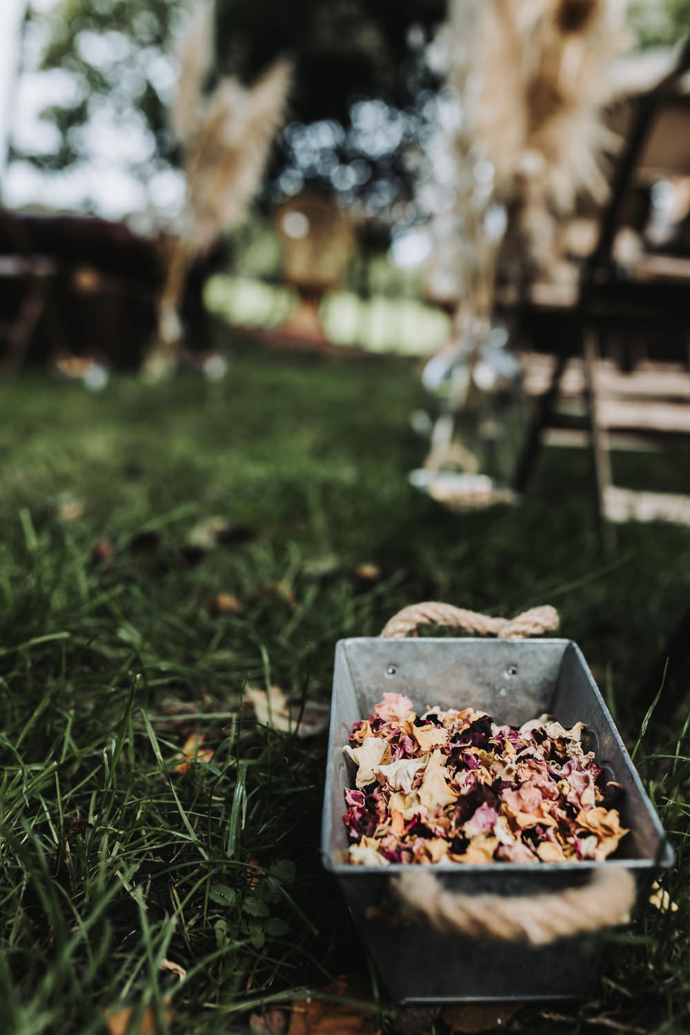 Confetti Tray Yurt Village Wedding Mollie McAusland Photography