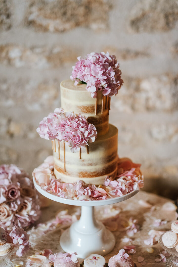 2 Tier Cherry Blossom Wedding Cake Sugarbird Photography