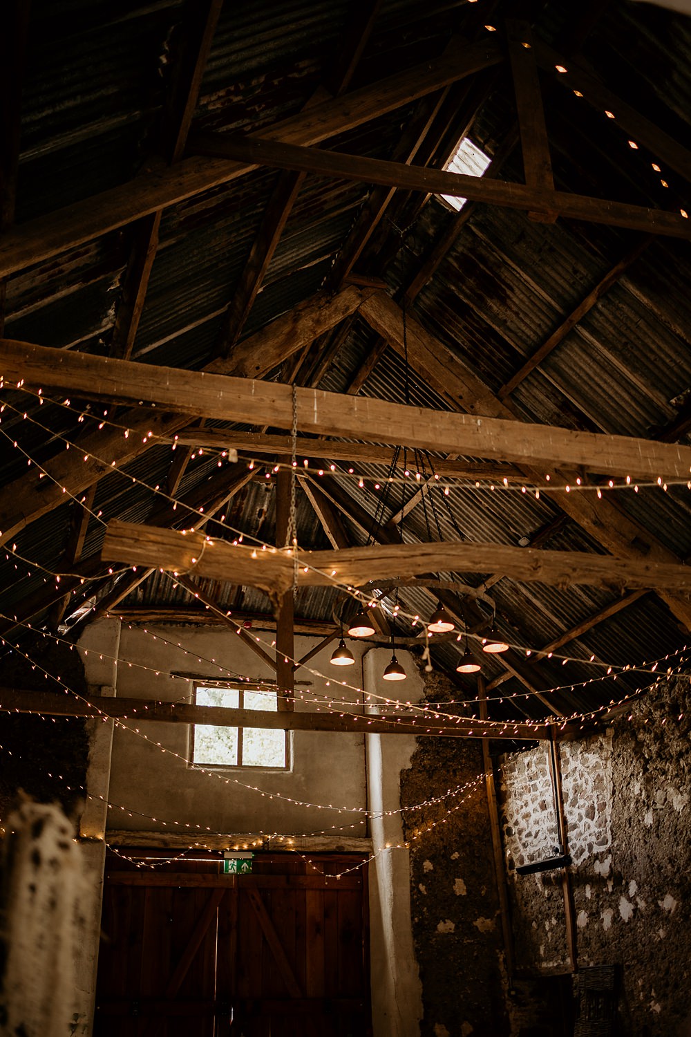 Fairy Lights Decor Ashridge Great Barn Wedding Rockrose Photography