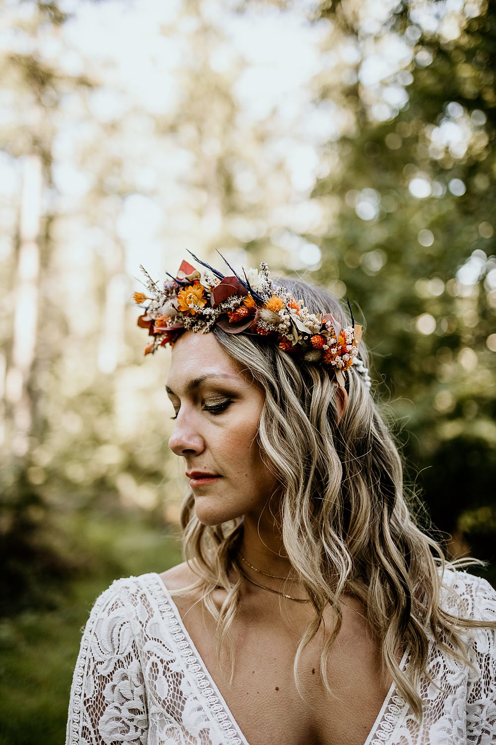 Bridal Boho Waves Hair Ashridge Great Barn Wedding Rockrose Photography