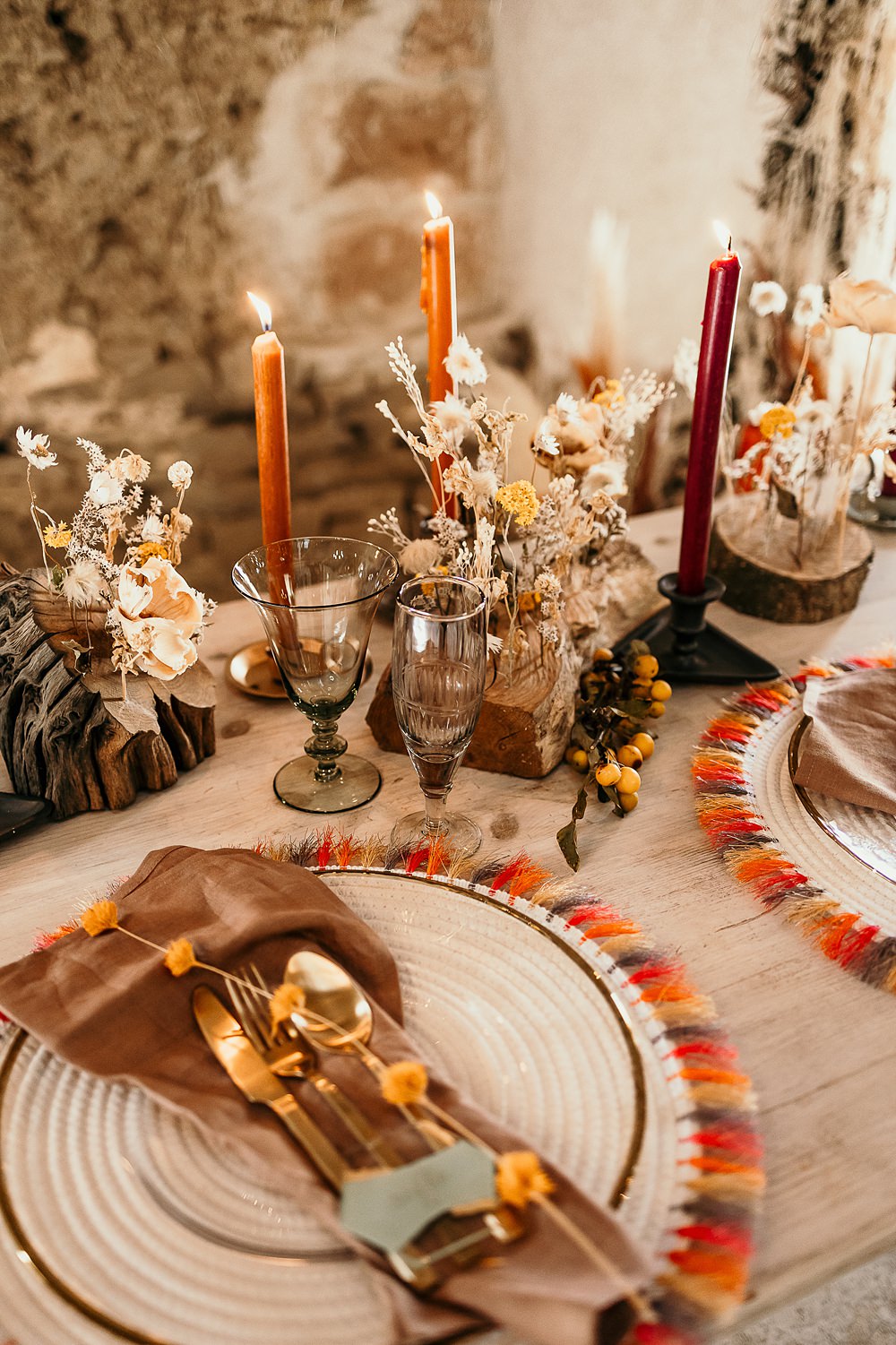 Place Setting Mat Cutlery Decor Ashridge Great Barn Wedding Rockrose Photography