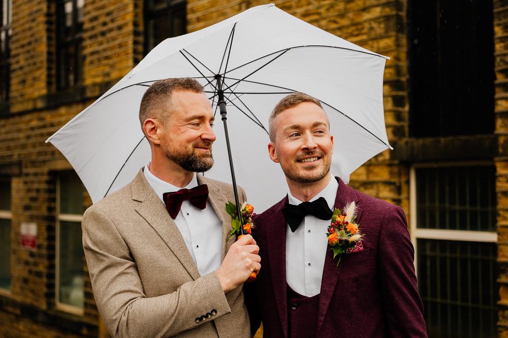 Umbrella Autumnal Garden Wedding Jenna Kathleen Photographer