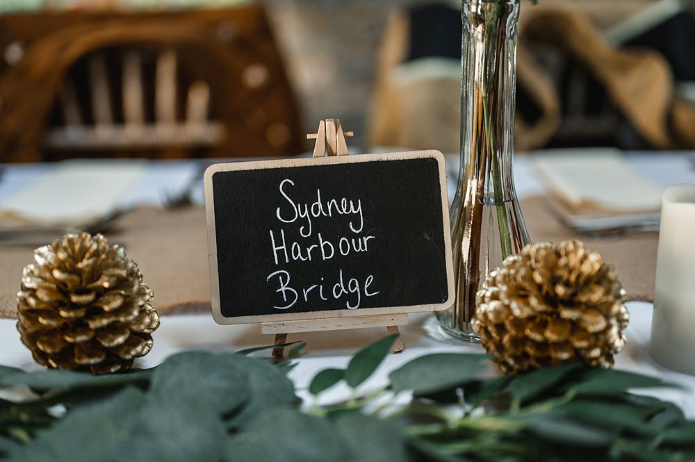 Chalk Board Table Name Carreglwyd Estate Wedding Amy and Omid Photography