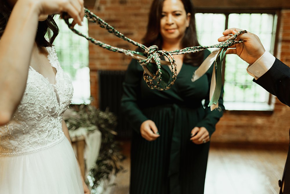 Handfasting Coach House Soughton Hall Wedding Ideas Sara Ribera Photography
