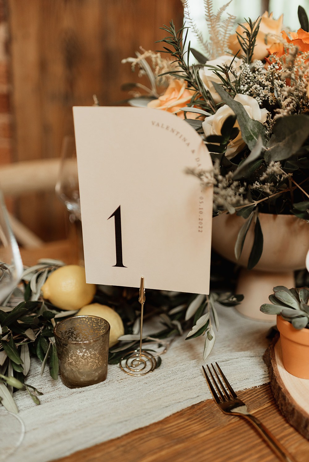 Table Number Curve Coach House Soughton Hall Wedding Ideas Sara Ribera Photography