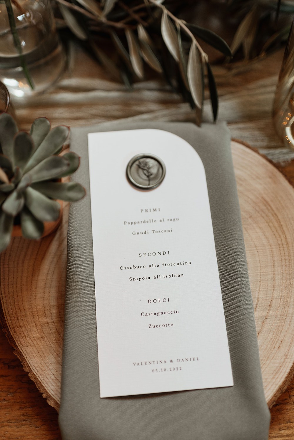 Menu Wax Seal Coach House Soughton Hall Wedding Ideas Sara Ribera Photography