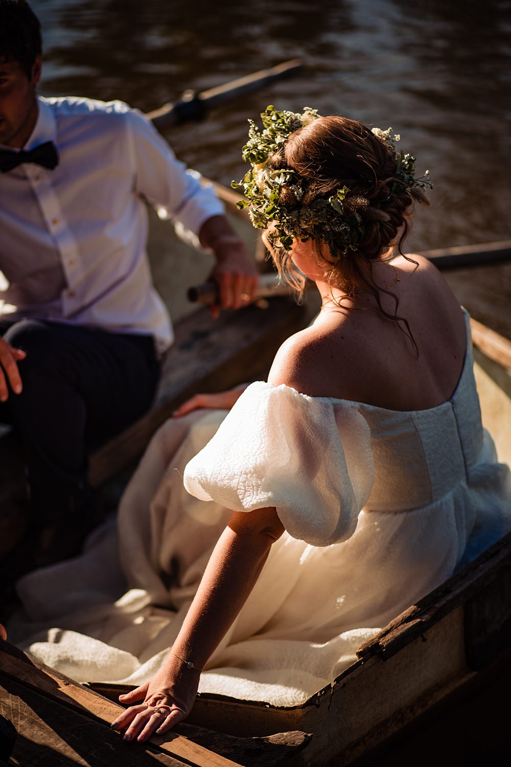 Flower Crown Bride Frickley Lake Wedding Natalia Case Photography