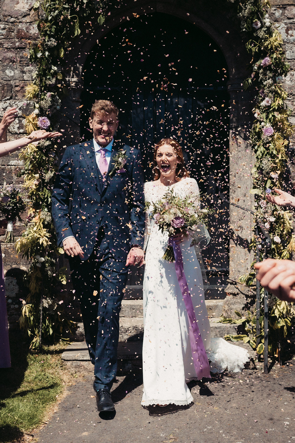 Knowle Manor Wedding Wildly In Love Confetti Throw Bride Groom