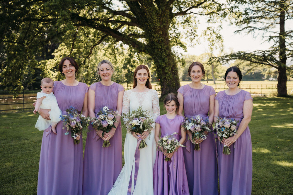 Lilac Purple Bridesmaid Dresses Knowle Manor Wedding Wildly In Love
