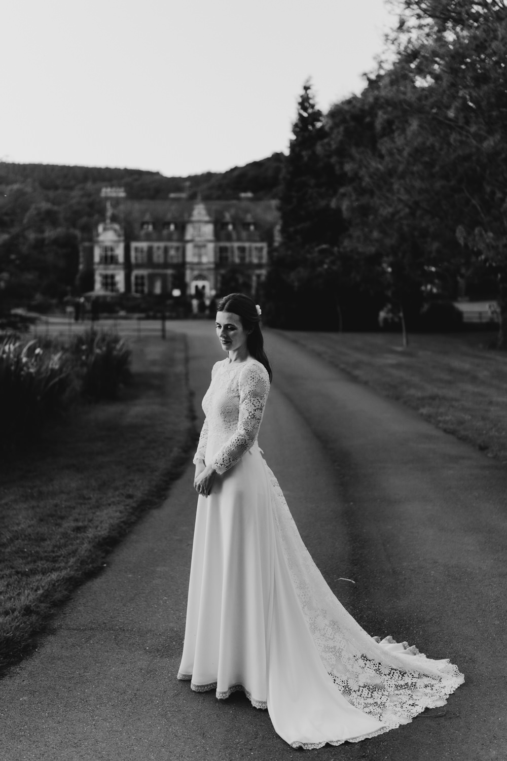 Bride Dress Lace Long Sleeves Flower Knowle Manor Wedding Wildly In Love