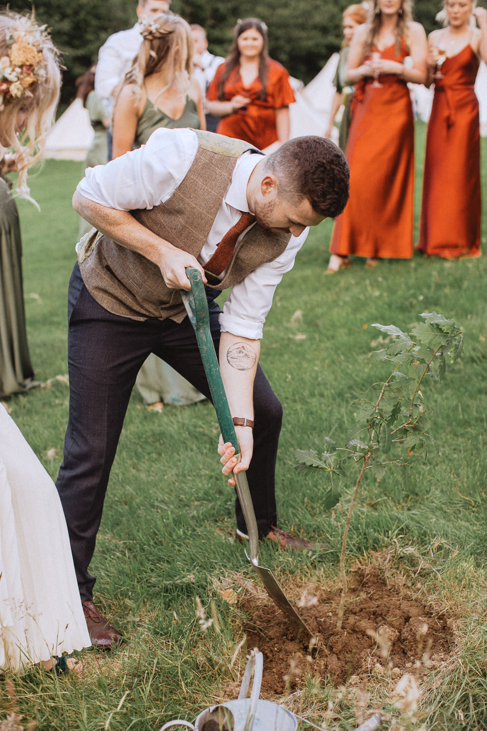 Tree Planting Llyn Gwynant Barns Wedding Fox and Bear Photography