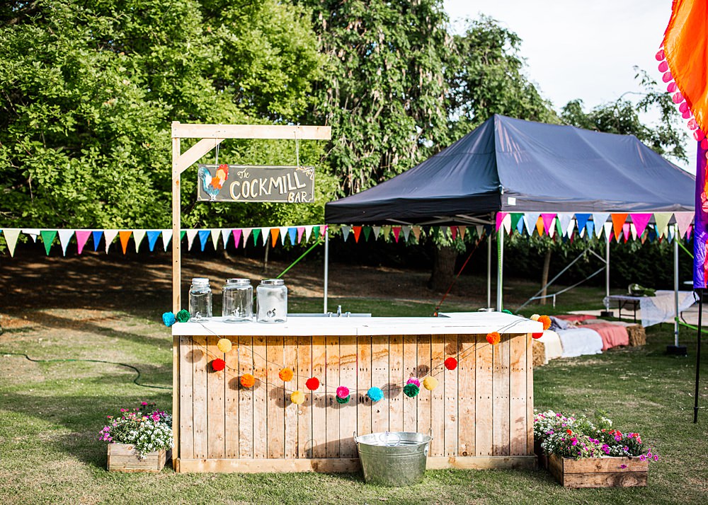 Wooden Bar Nortonbury Farm Wedding AD Photography