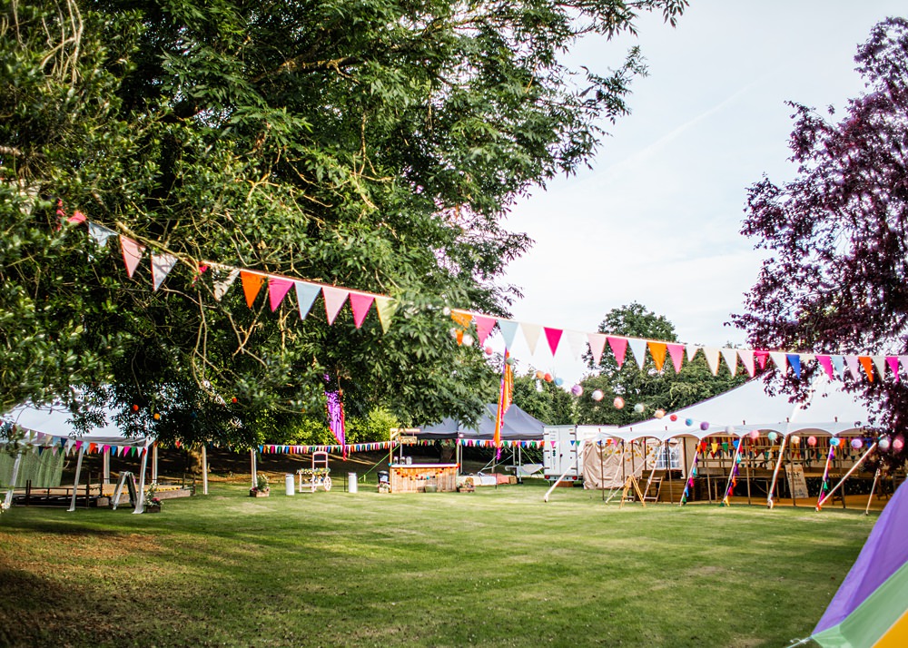 Marquee Bunting Nortonbury Farm Wedding AD Photography