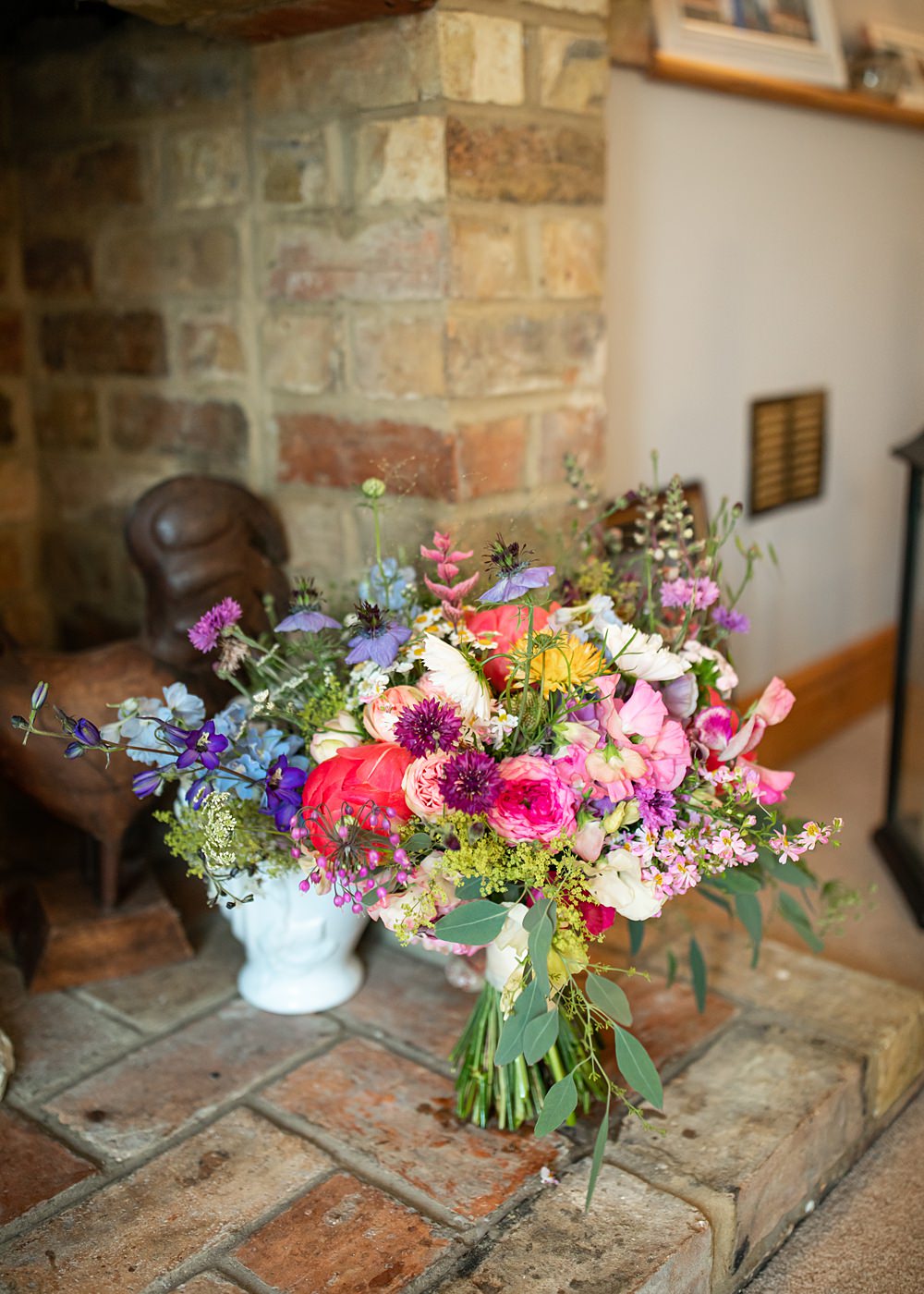 Bride Bouquet Flowers Wild Peony Summer Nortonbury Farm Wedding AD Photography