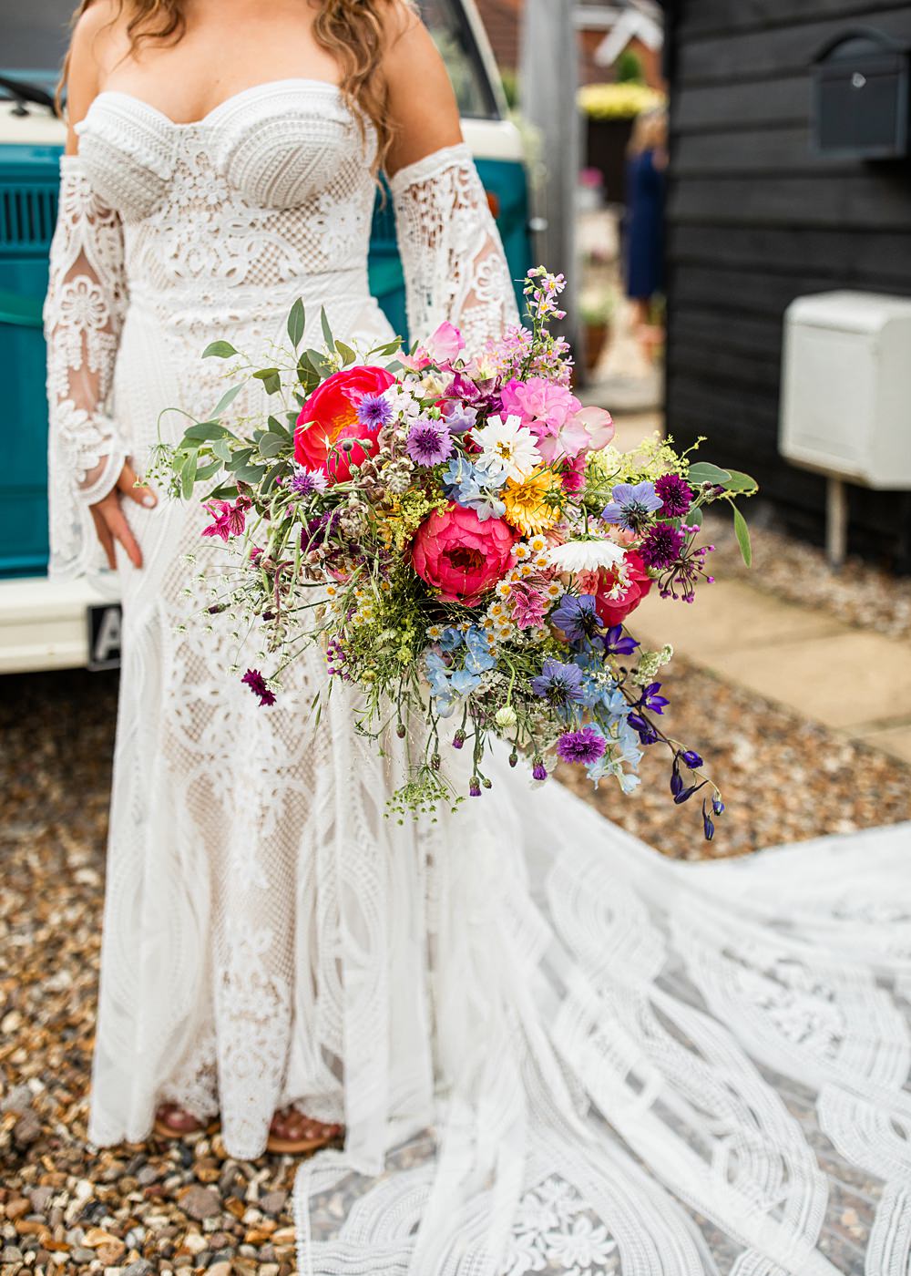 Bride Bouquet Flowers Wild Peony Summer Nortonbury Farm Wedding AD Photography