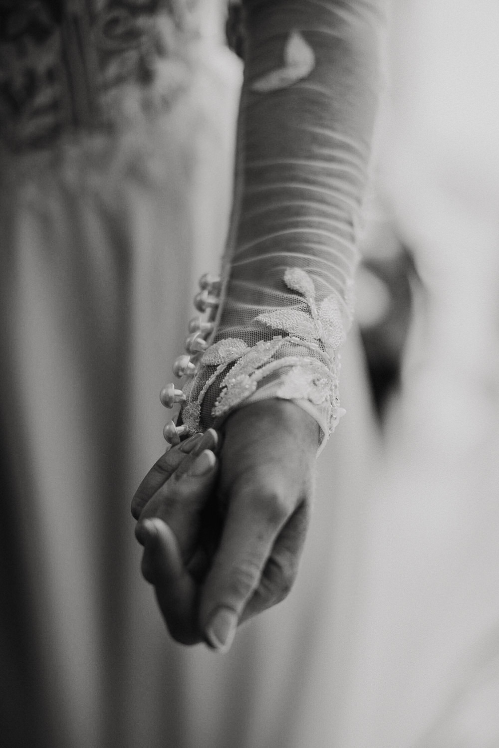 Floral Gown Sheer Sleeves Bridal Justin Alexander Oddhouse Farm Wedding Anna Rose Heaton Photography