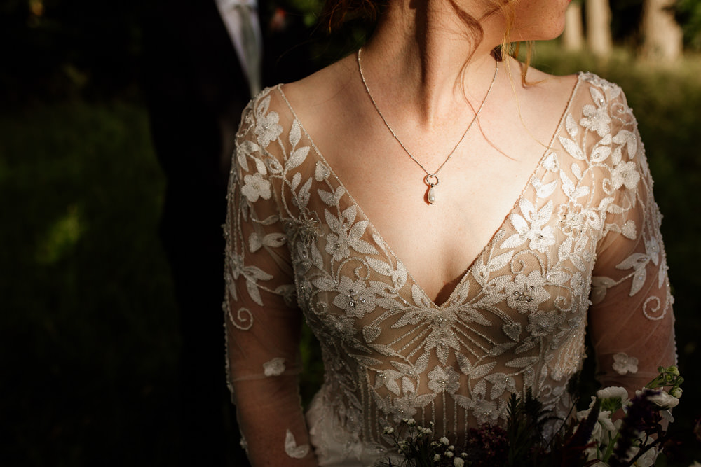 Necklace Bride Oddhouse Farm Wedding Anna Rose Heaton Photography