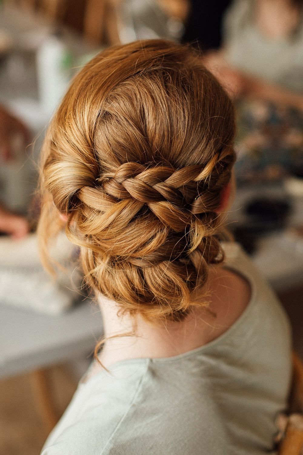 Bridal Hairstyle Plait Chignon Braid Oddhouse Farm Wedding Anna Rose Heaton Photography
