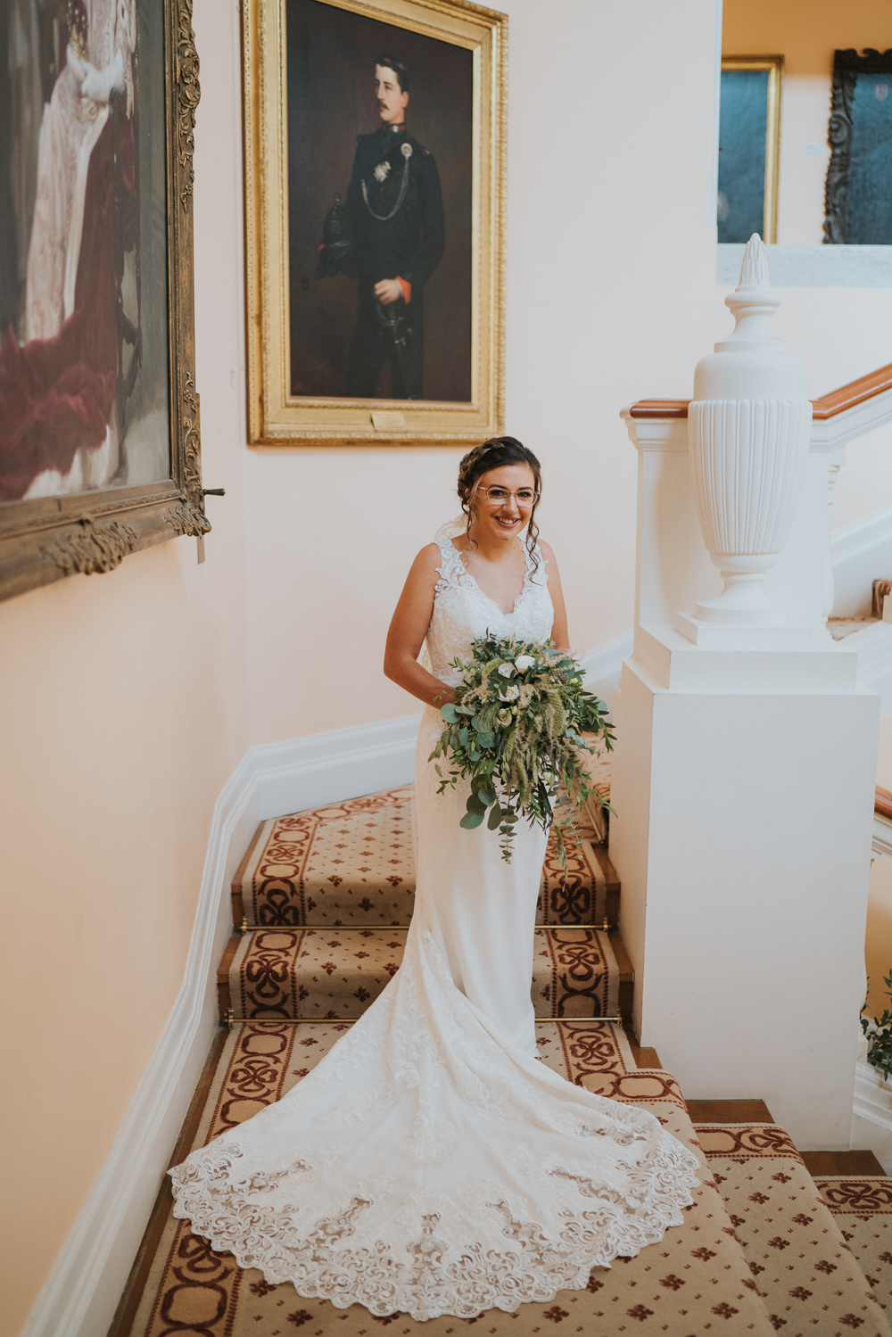 Dress Gown Bride Straps Orangery Mount Edgcumbe Wedding Grace Elizabeth Photography