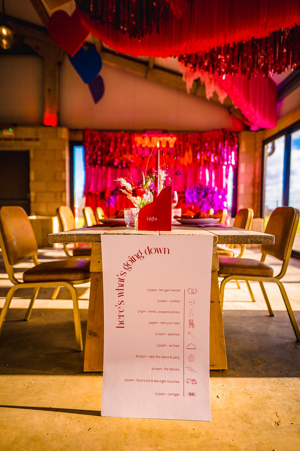 Order Day Sign WedShed Wedding Ideas Photography By Vicki
