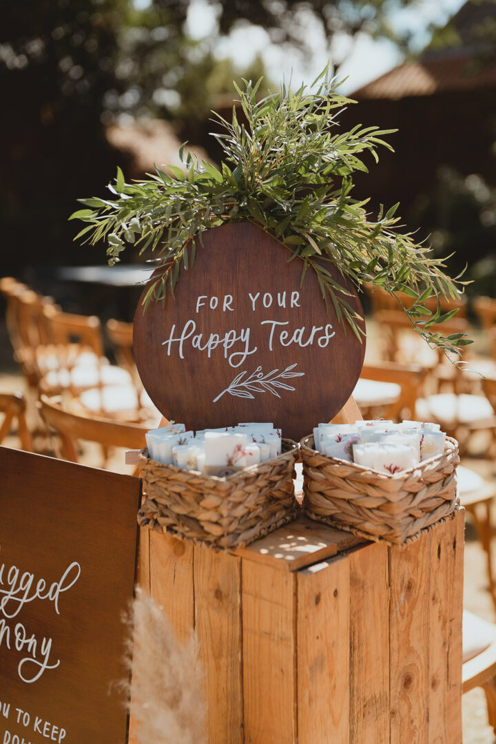 Wedding Aisle Decor Hankies Tissues Georgia Rachael