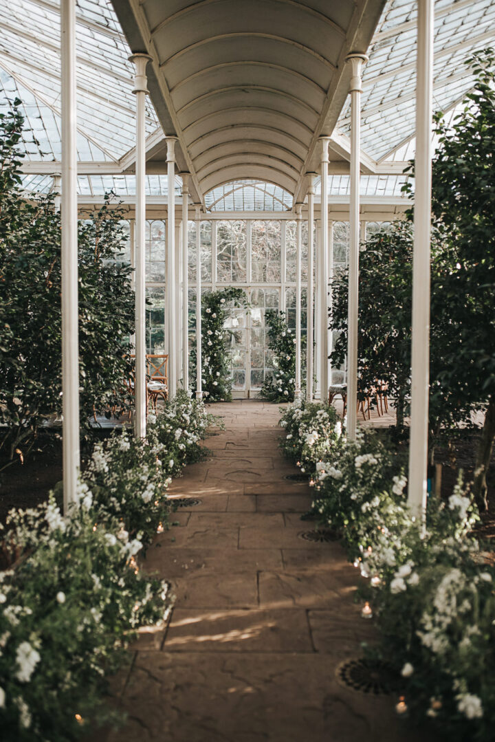 Wedding Aisle Decor Ideas Greenery Pear & Bear Photography