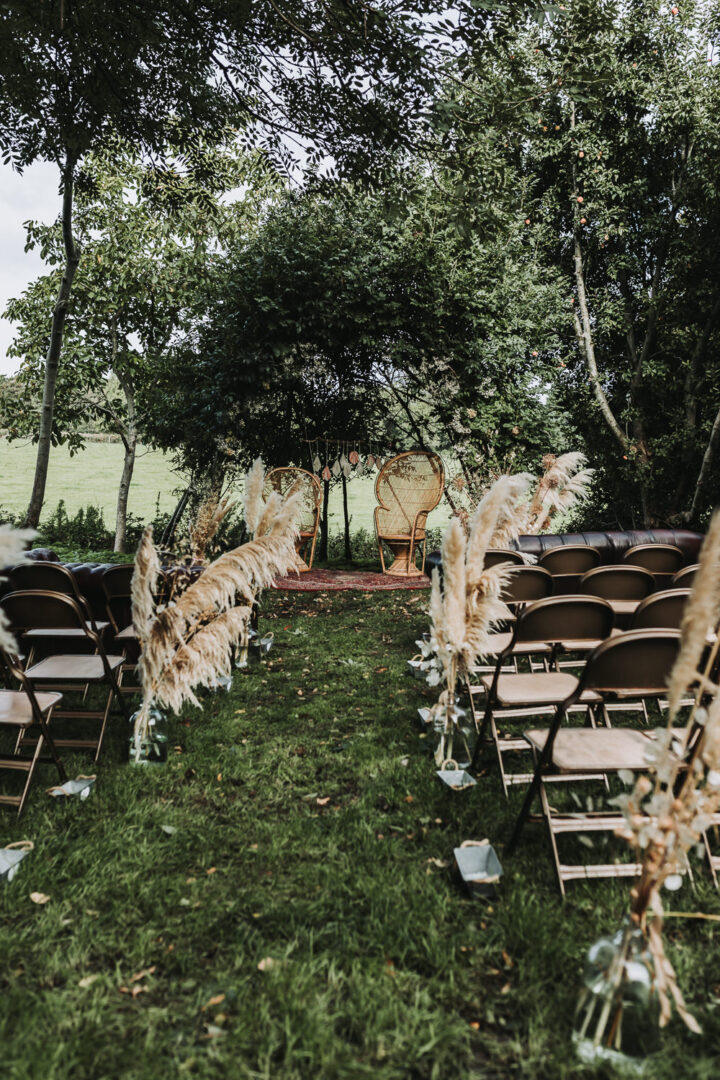 Wedding Aisle Decor Ideas Pampas Grass Mollie McAusland Photography