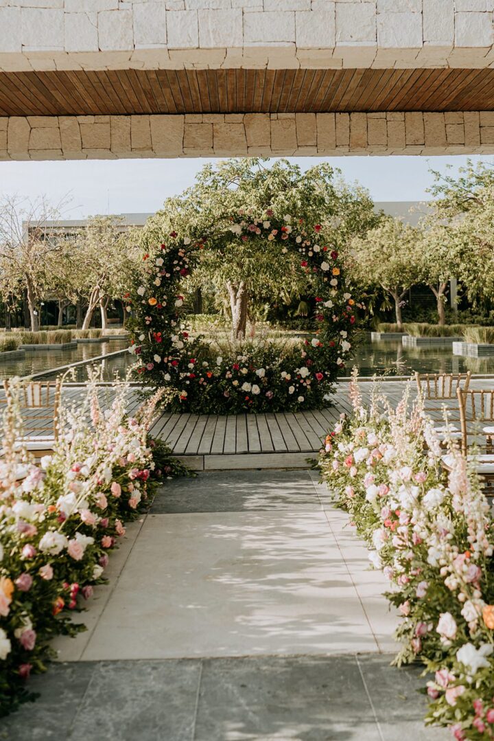 Wedding Aisle Decoration Meadow Flowers Kape Photography