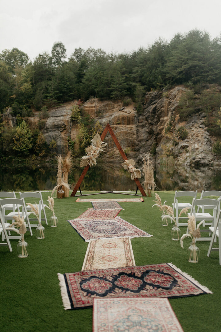 Wedding Aisle Decoration Triangle Arch Eastlyn & Joshua