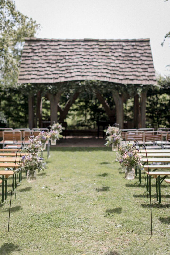 Wedding Ceremony Decor Ideas Shepherd Crook Flowers Lyra and Moth