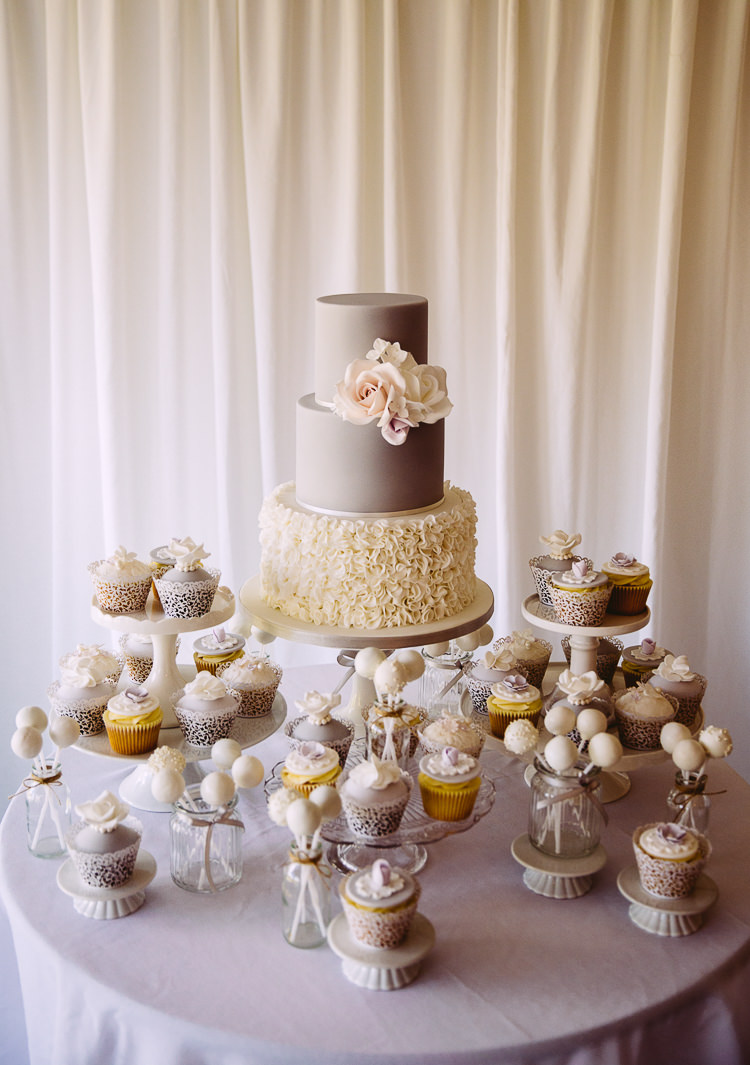 Wedding Cupcake Dessert Table Idea Hayley Baxter Photography