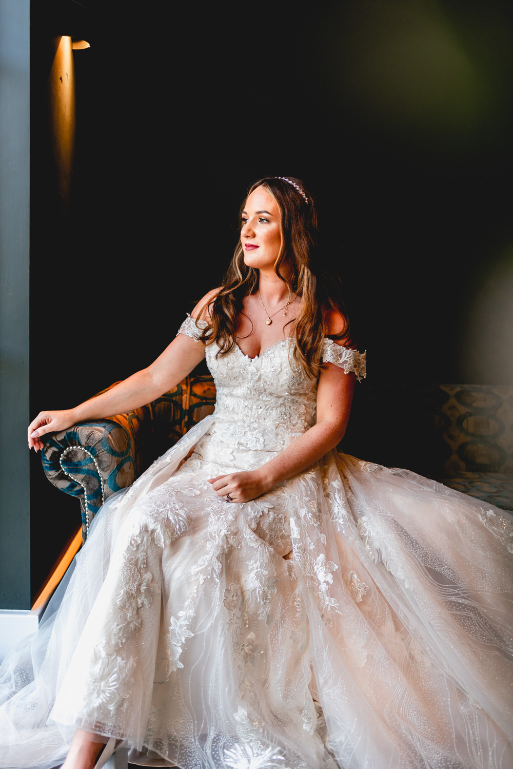 Dress Gown Bride Bridal Lace Woodlands Hothorpe Wedding Lisa Carpenter Photography
